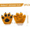2 τεμάχια γούνα Feet Paw 10 ιντσών χαριτωμένα μαλακά, βελούδινα γάντια ζώων τίγρ 3