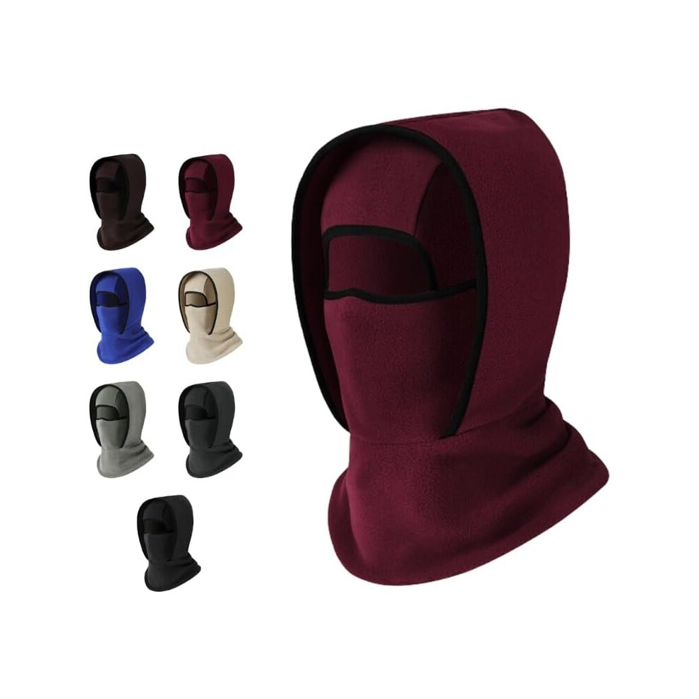 Outdoor Winter Warm Hat Neckband Integrated, Cycling Mask Ski Windproof Fleece 3233222756593