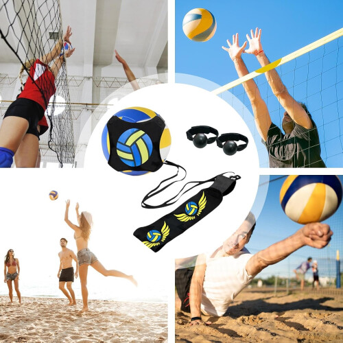 Volleyball Training Set for Overhand Serve Practice, Improves Overhand Serve, Spike Trainer, Elastic Swing Drawstring 2