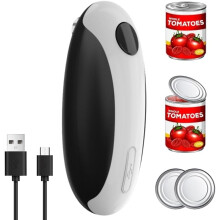 One-Touch Automatic Electric Can Opener - USB Rechargeable & Quiet, Ideal for Seniors
