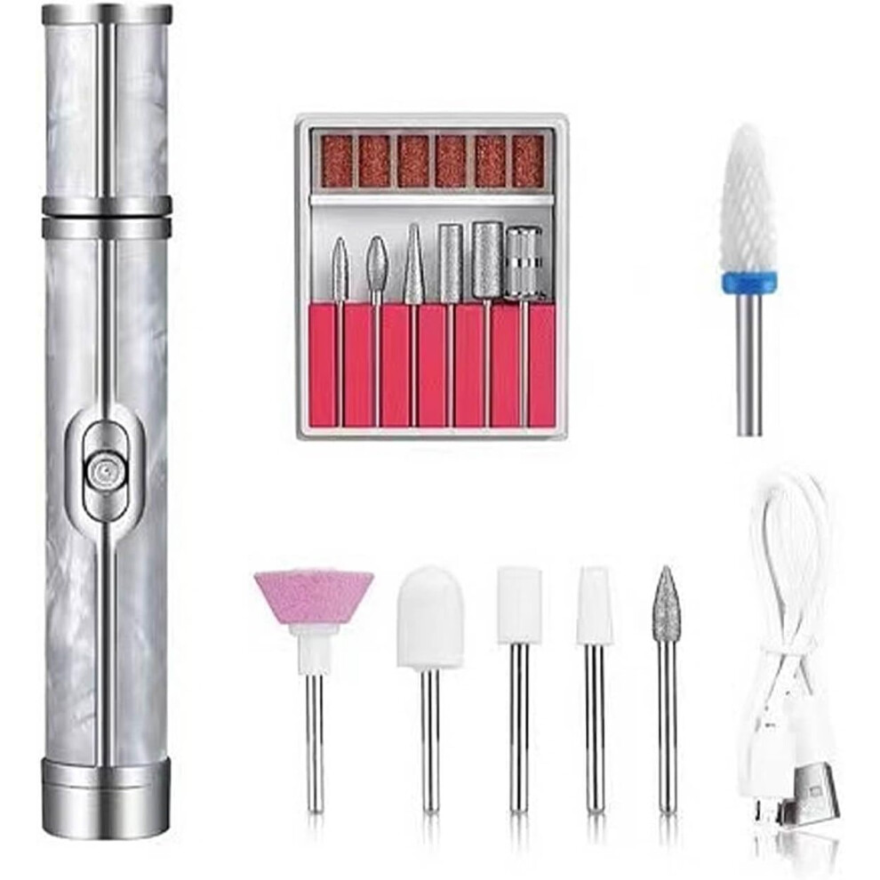 Oimg Cordless Electric Nail Drill File - 20000Rpm Portable Manicure Pedicure Kit