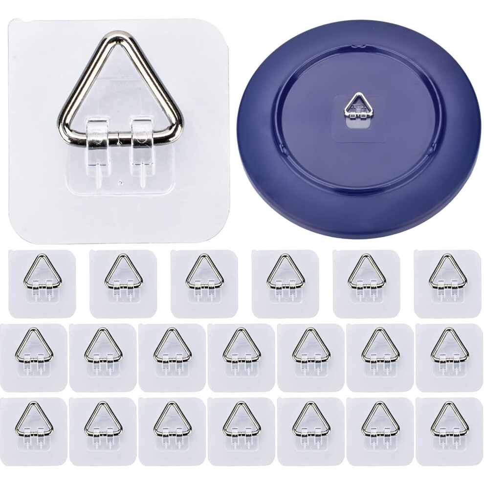20 Pack Invisible Adhesive Plate Hangers - No Damage Wall Hooks For Photos & Art 3233222760064