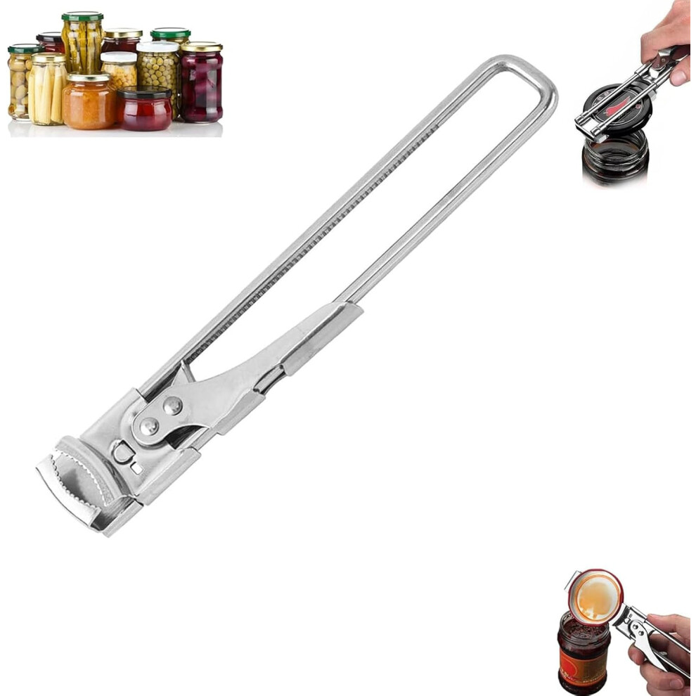 Oimg Adjustable Stainless Steel Jar & Bottle Opener - Multifunctional Tool For Seniors