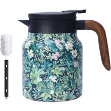 Vintage Floral Stainless Steel Insulated Teapot - with Built In Infuser 1000ml