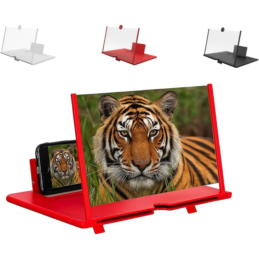 Oimg 3D Curved Screen Magnifier For Phones - Foldable Ultra Hd Pull Out Amplifier