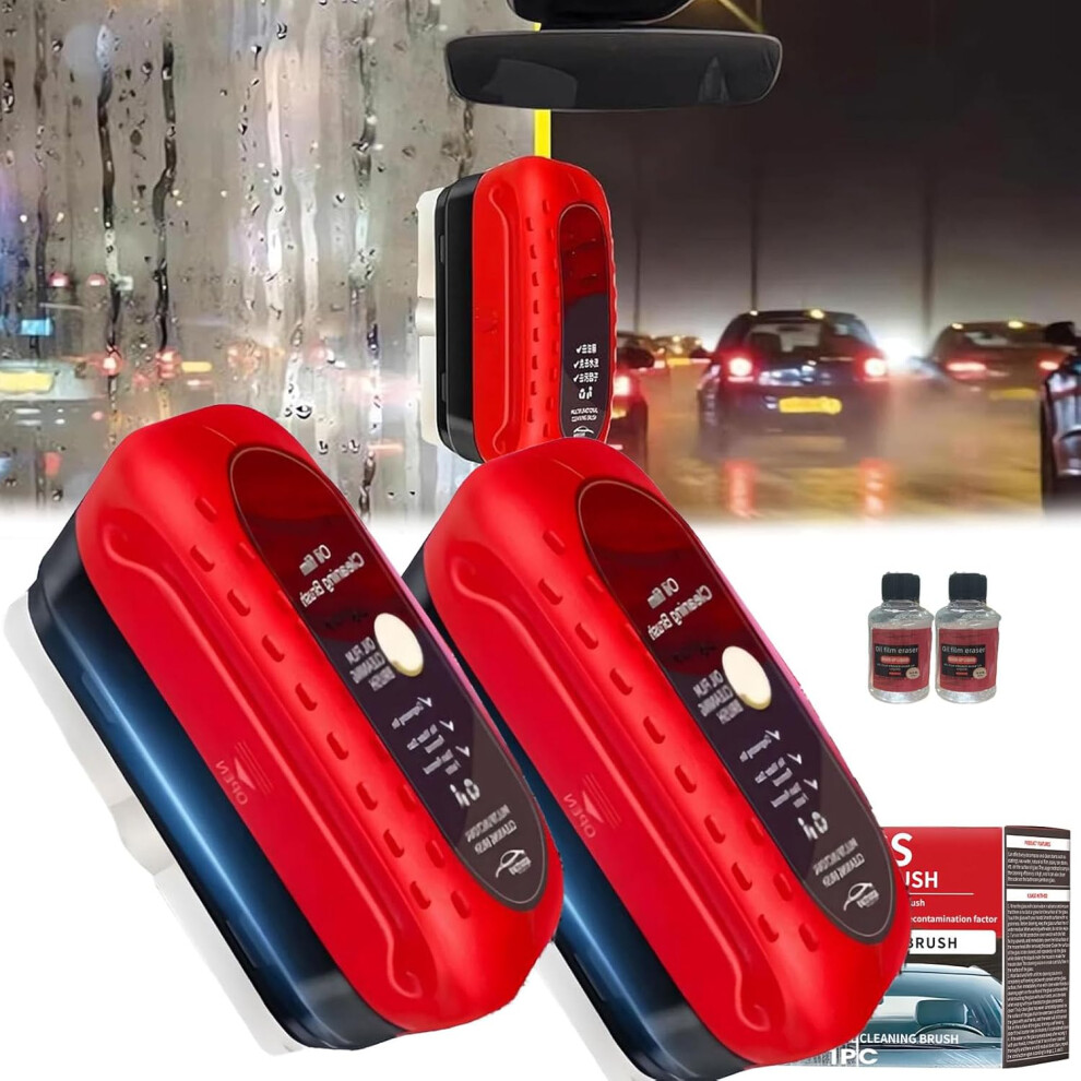 Car Window Oil Film Remover Cleaning Kit - Universal Windshield Wipe Board 3233222761702