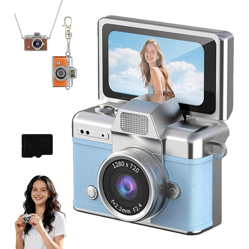 Mini Digital Camera Keychain With 1.47" Lcd - 1080P Flip Screen Retro Camera 3233222761726