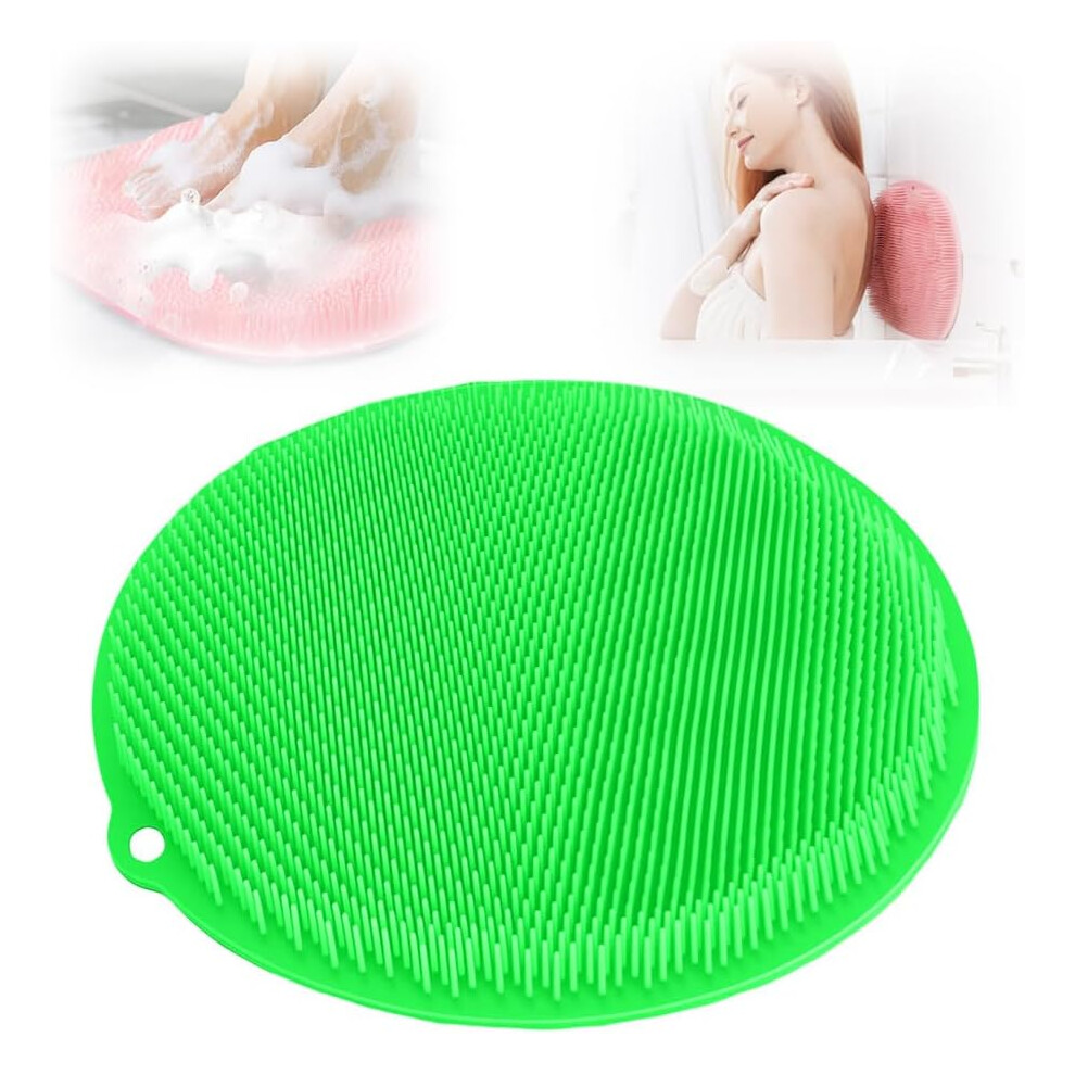 Oimg Wall Mounted Shower Foot & Back Scrubber Mat - Exfoliating Silicone With Suction Cups