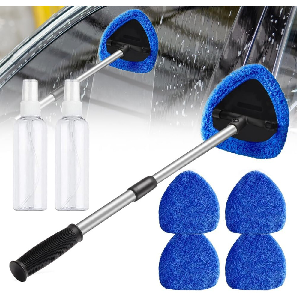 Car Windshield Cleaning Tool Kit - With Extendable Wiper Brush & Microfiber Pads 3233222763027