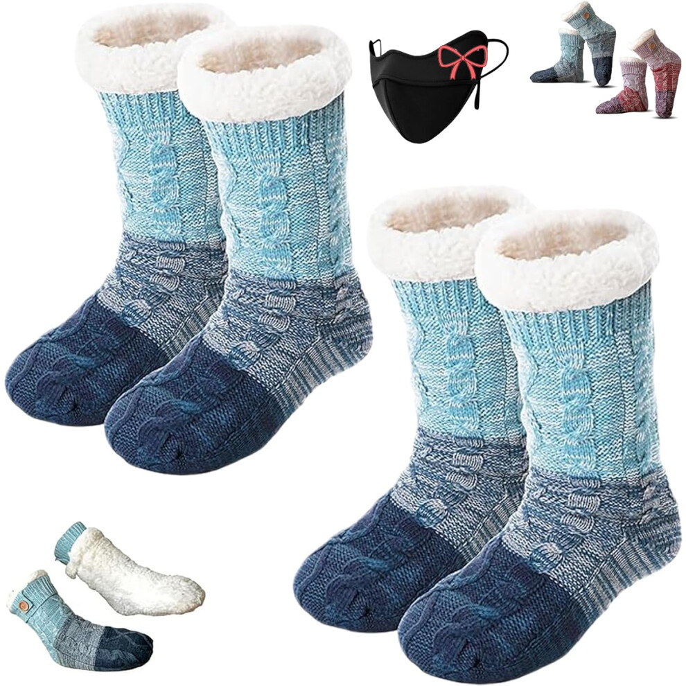 Gebreide Extra Dikke Kasjmier Pantoffelsokken - Warme Winterse Loungesokken Voor Thuis-image