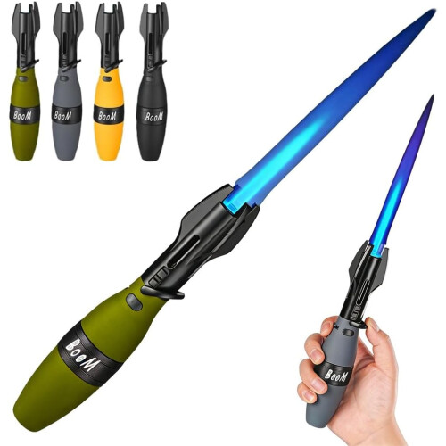 Αντιανεμικός Αναπτήρας Creative Rocket Fidget - Ρυθμιζόμενος Φλόγας Jet σε Μπλε Φακό