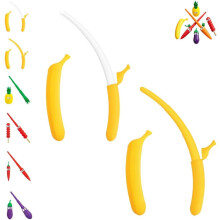 Espada de banana retrátil impressa em 3D - Brinquedo de plástico extensível para brincadeira.