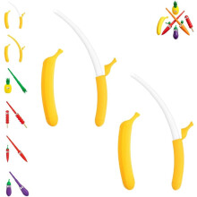Espada de banana retrátil impressa em 3D - Brinquedo de plástico extensível para brincadeira.
