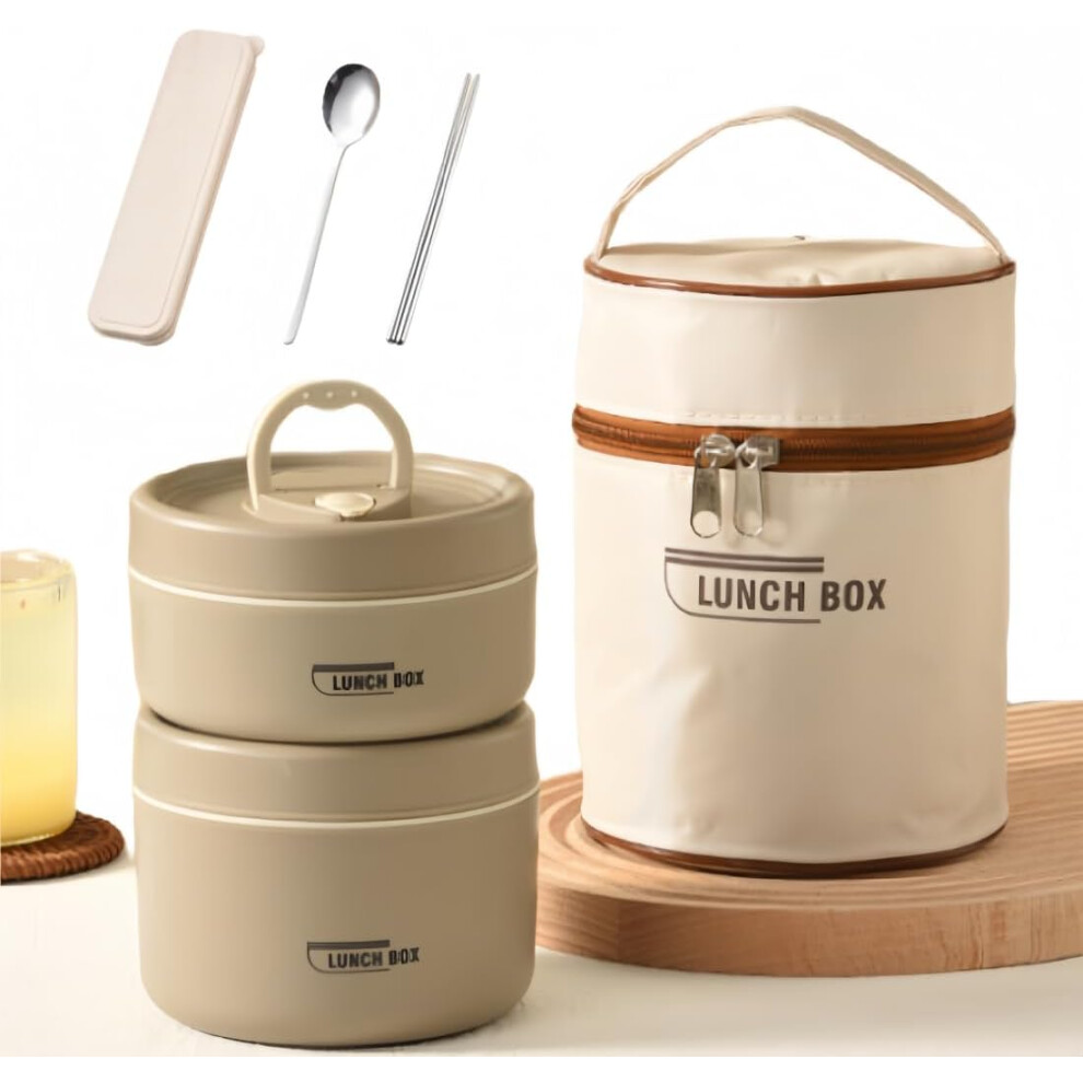 Zestaw PrzenośNych, Izolowanych PojemnikóW Na Lunch Ze Stali Nierdzewnej – 4 Poziomy Z Torbą Na Lunch-image