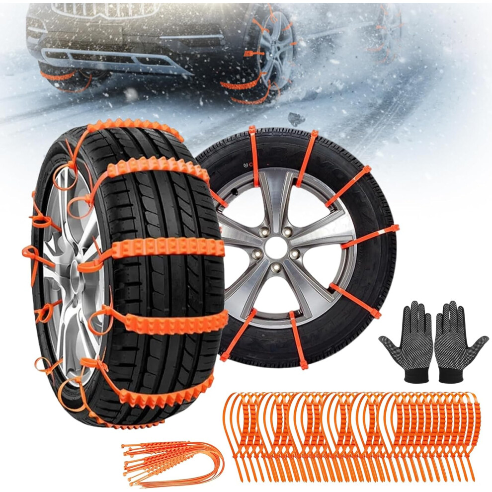 Universal Reusable Anti Skid Pe Tire Chains - Emergency Snow Ice Mud Cables 3233222766486