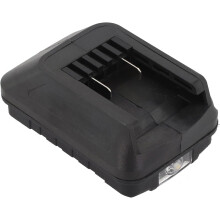 Hordozható 20 V-os akkumulátor adapter LED lámpával és kettős USB-vel elektromos szerszámokhoz - Egyesült Királyságbeli készlet