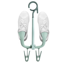 Shoe Drying Hook, Adjustable Swivel Sneaker Rack, SpaceSaving Closet Organizer for Shoes, U Verde
