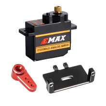 ES08MAII Servo de Direction avec Support Servo et Bras Servo pour Axial SCX24 1/24 RC AméLiorations de la Voiture sur Chenilles PièCes Accessoires,1