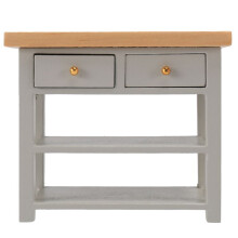 1/12 Poppenhuis Meubels Miniatuur Houten Console Tafel Kast Keuken Kamer Dressoir Badkamer Plank Grijs