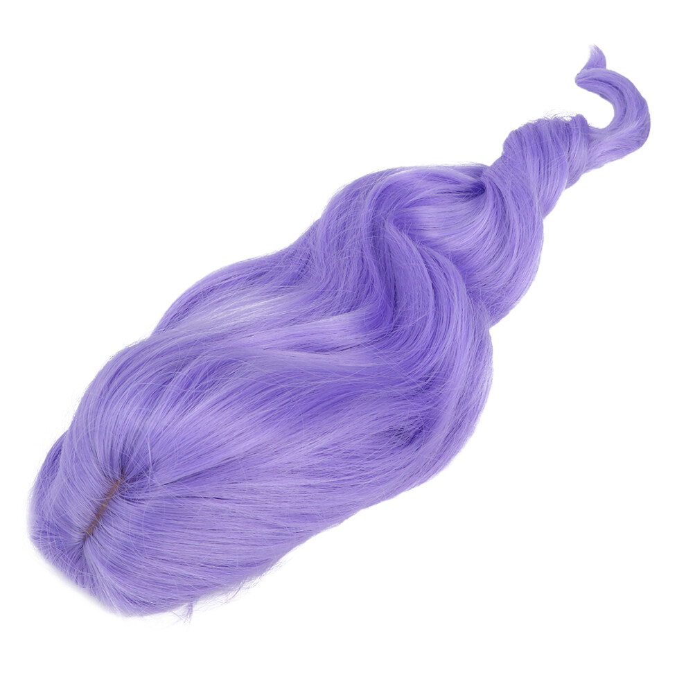 Unisex Purple Curly Wig For Parties & Cosplay - High Temp Fiber, 322G