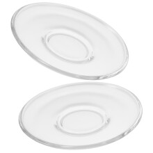 2 Pcs Glass Tea Saucers Clear Round Plates for Coffee Mugs Tea Cups Snack Serving Elegant Design