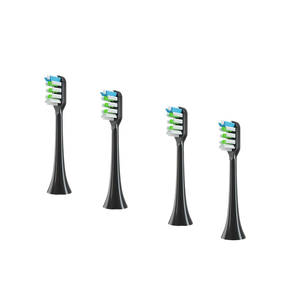 Black 4Pcs Replacement Toothbrush Heads For V1x3/X3u X1/X3/X5 Electric Tooth Brush Heads