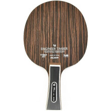 5 Ply Wood Table Tennis Blade, Premium Ebony with Long Handle, 6.2mm