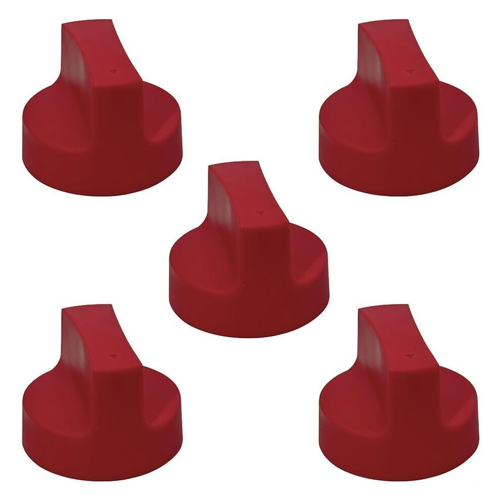 Zestaw 5 PokręTeł SterująCych Do Kuchenki Gazowej Bbq, śRednica 50 Mm, Kolor Czerwony-image