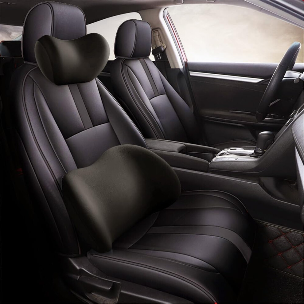 Ergonomic Car Seat Headrest & Lumbar Support Cushion, Memory Foam 3233222770940