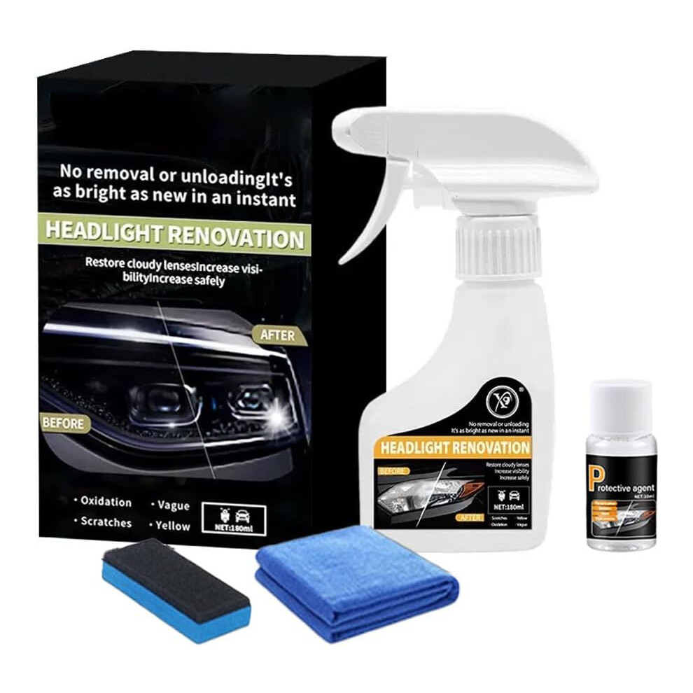 Automotive Headlamp Restoration Fluid Kit, Multifunctional For All Vehicles 3233222772265