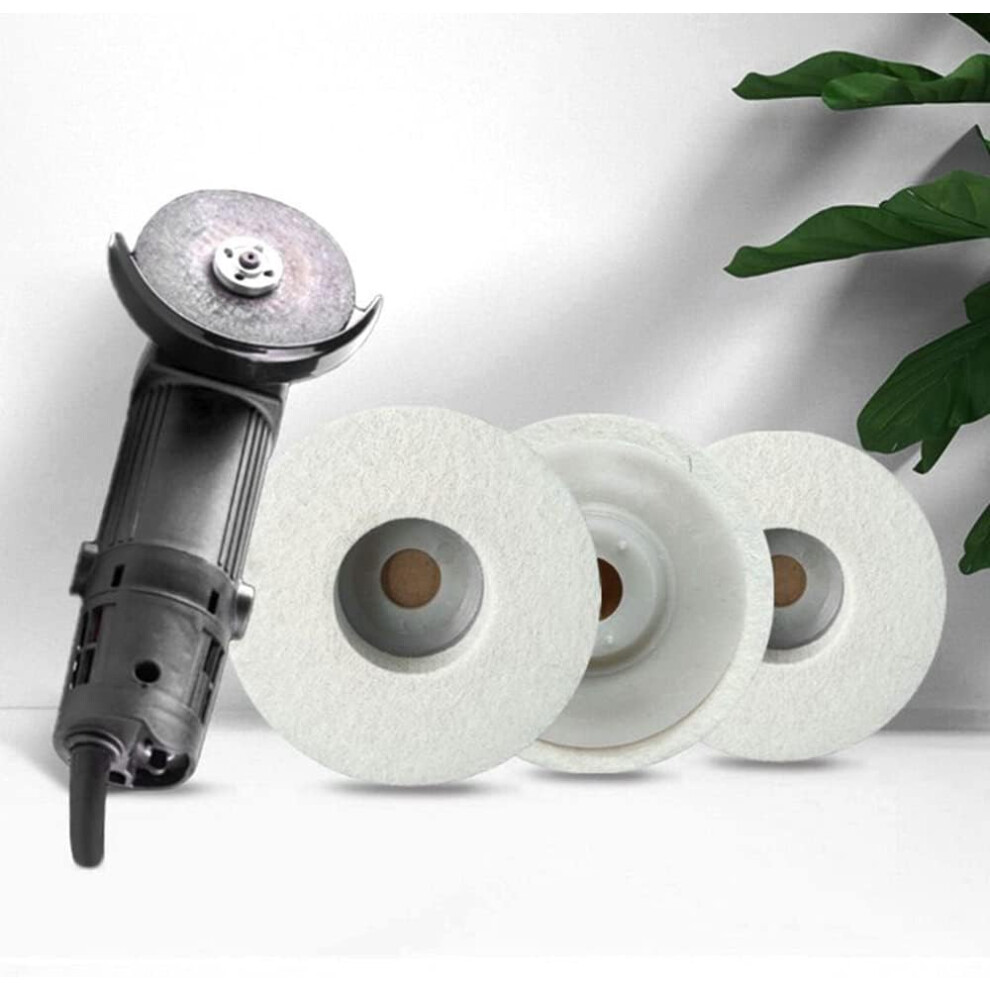 Wool Polishing Wheel Disc Kit For 4" Angle Grinder, Felt Buffing Pad 3233222771541
