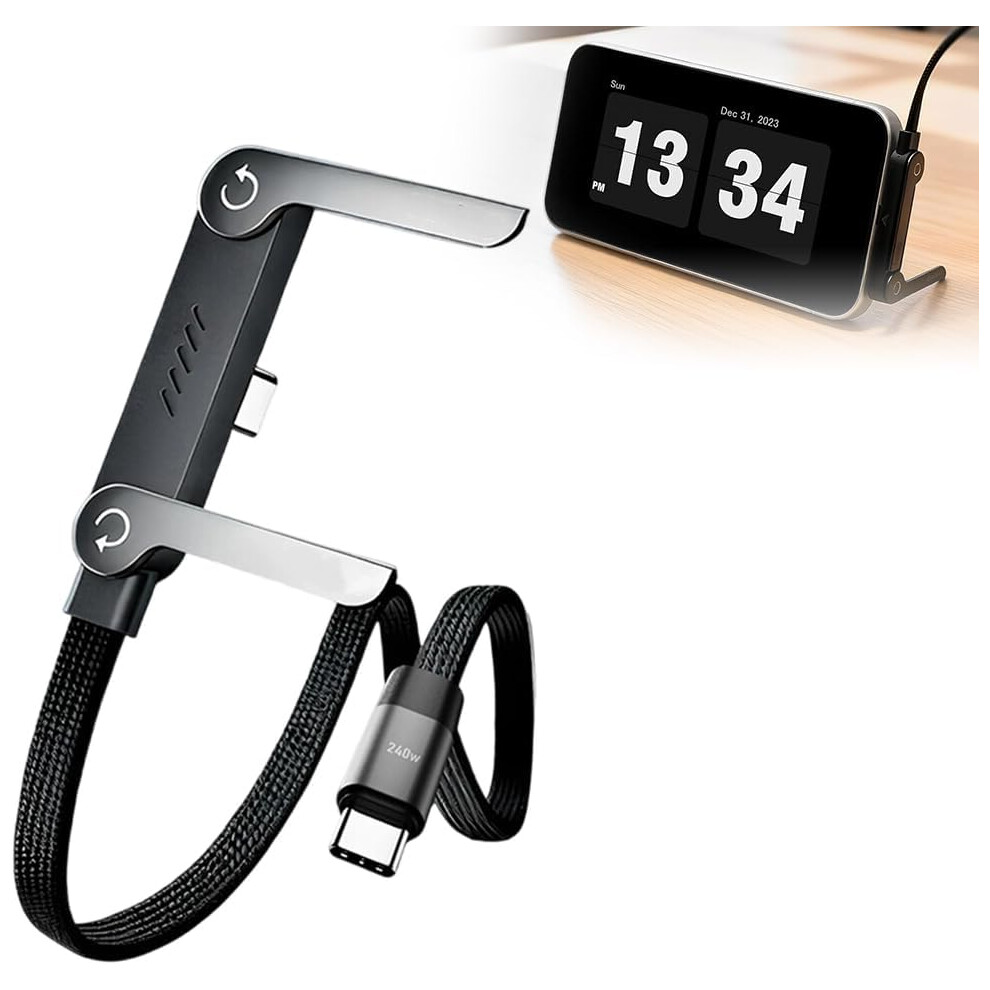 Sideways Phone Charger, 2-In-1 Invisible Holder Cable With Built-In Stand 3233222772043