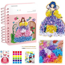 Pocket Watercolor Painting Book Set, 3D DIY Cartoon Dress-Up Coloring