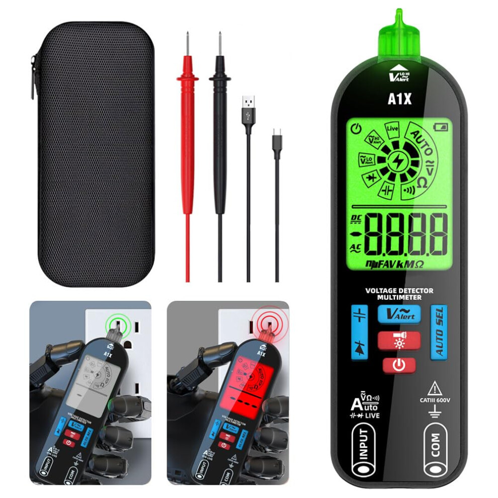 A1x Digital Multimeter, Professional Electrician Tester Rechargeable Voltage 3233222774634