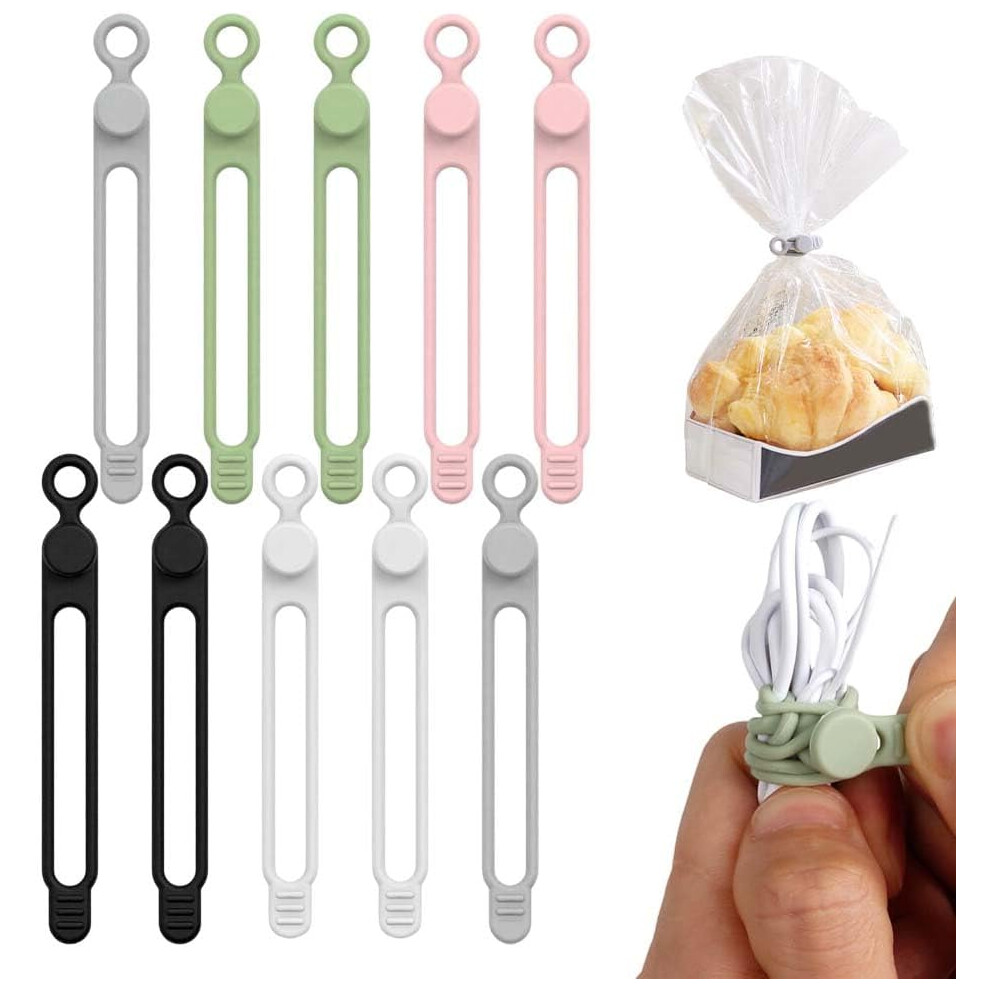 Silicone Cable Organizer Management, Ties Reusable Cord Holder Charger Wire 3233222775235