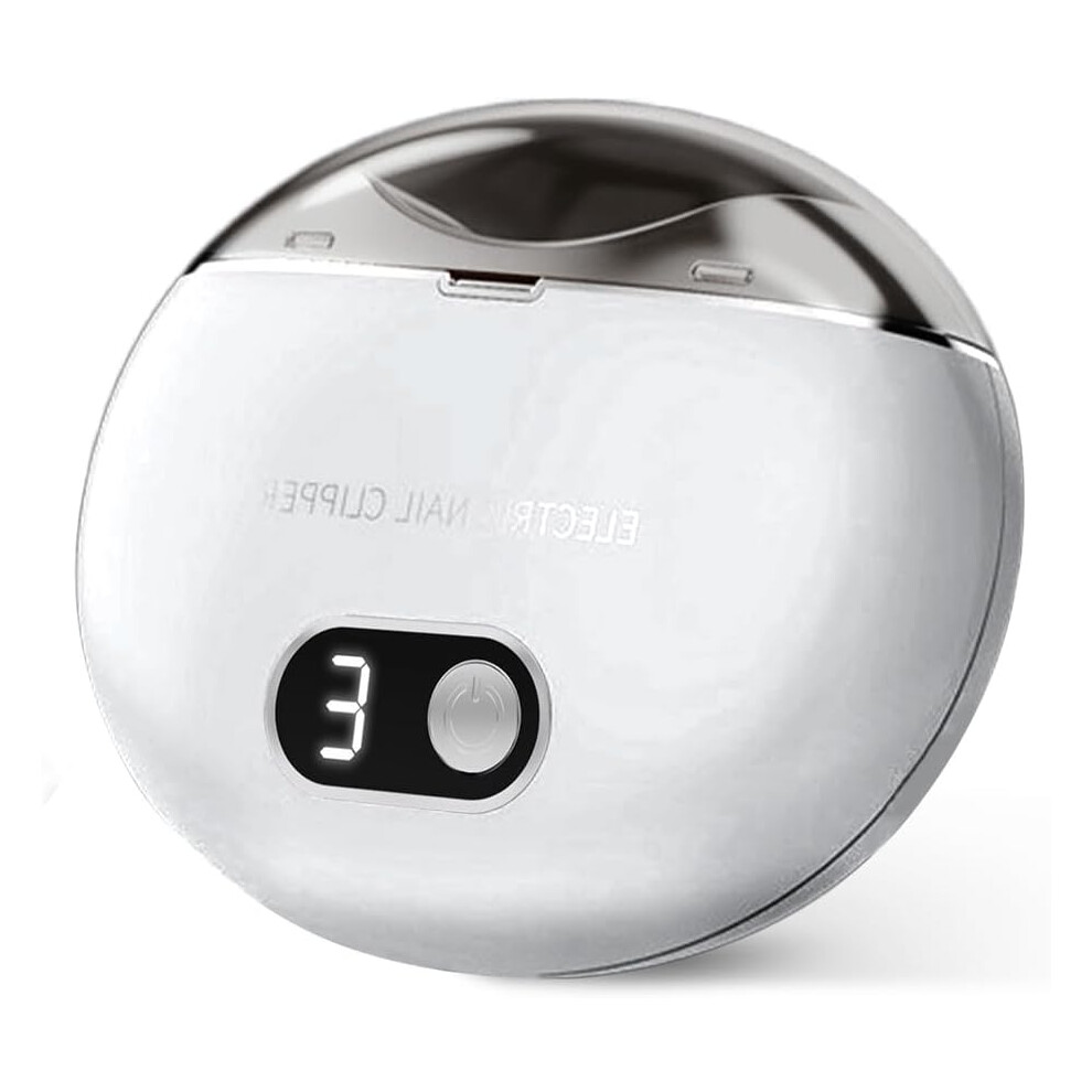 Electric Nail Clipper, Automatic With Storage Lcd Display Rechargeable Light Oimg