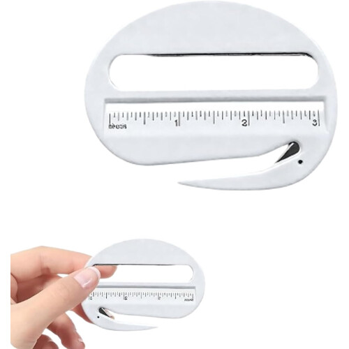 Abridor de cartas e envelopes com lupa.
