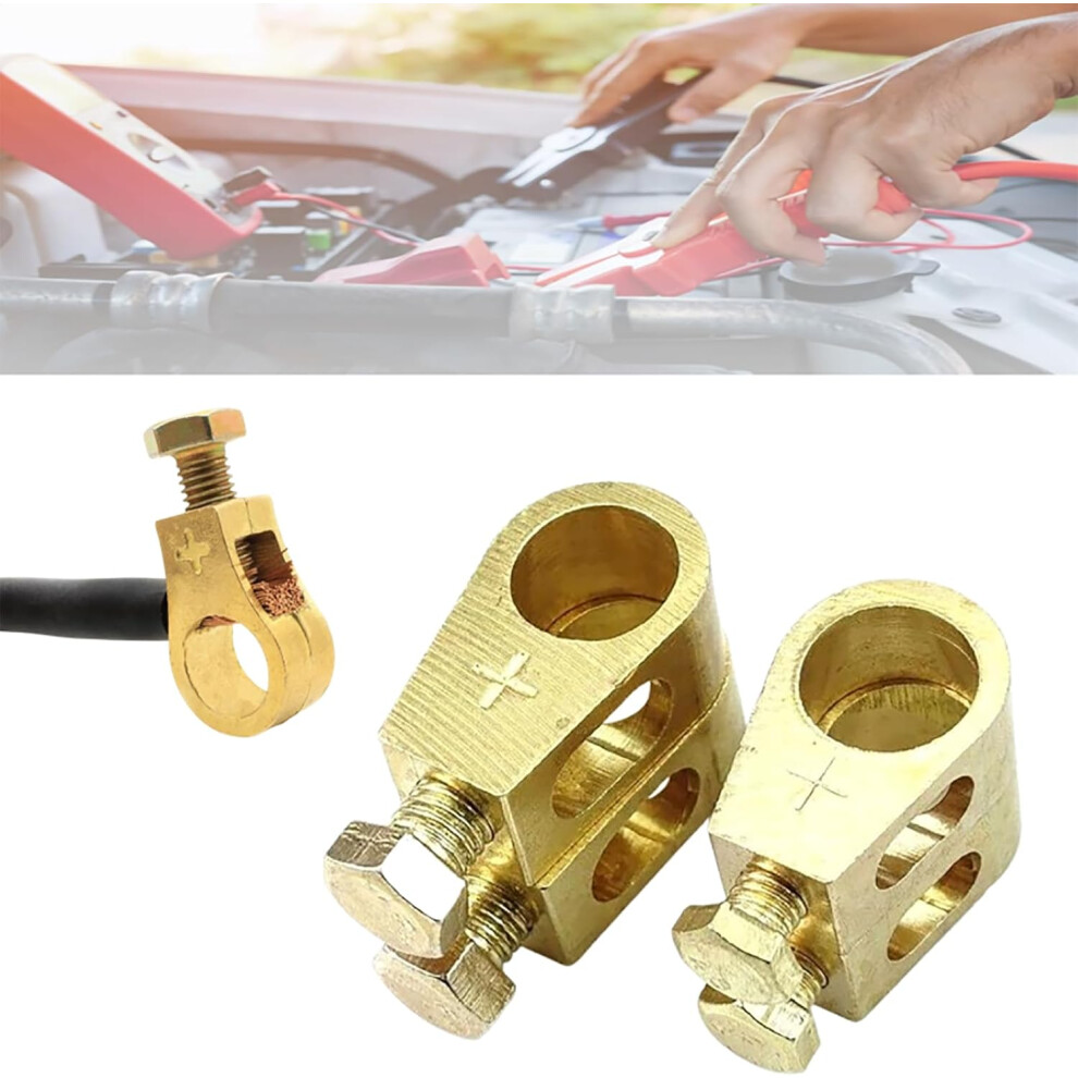 Car Battery Terminal Connector, Pure Copper Top Post Clip Positive Negative 3233222773514