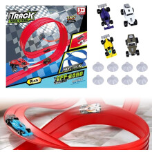Pista de corrida de brinquedo faça você mesmo, pista de corrida flexível para crianças, enrolável e portátil.