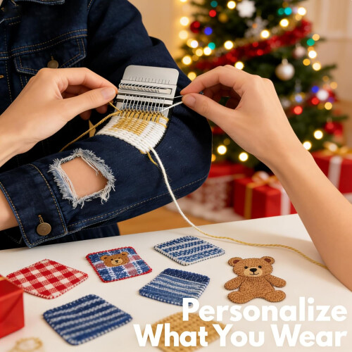 Patchmaker 2.0 Kit, Darning Looms for Mending Jeans Socks Clothes DIY 1