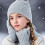Conjunto infantil de gorro, luvas e cachecol de inverno, com pompom e protetor de pescoço em tricô. 7