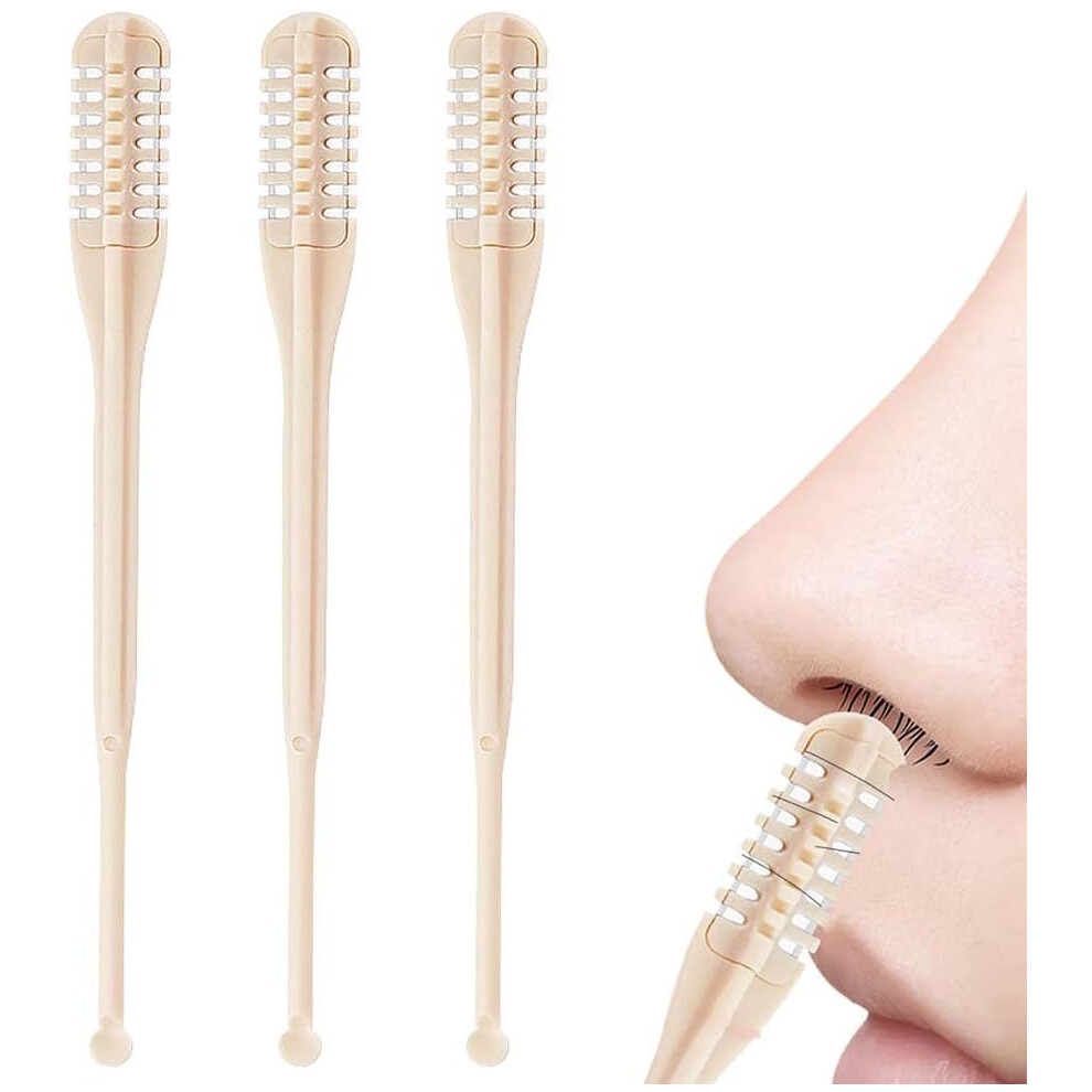 Oimg 2-In-1 Nasal Hair Cutter, Durable Double Sided Trimmer Mini Nose Grooming Travel