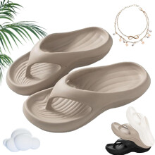 Chinelo de dedo com suporte para o arco do pé, sandálias ortopédicas antiderrapantes, macias e confortáveis para caminhada.