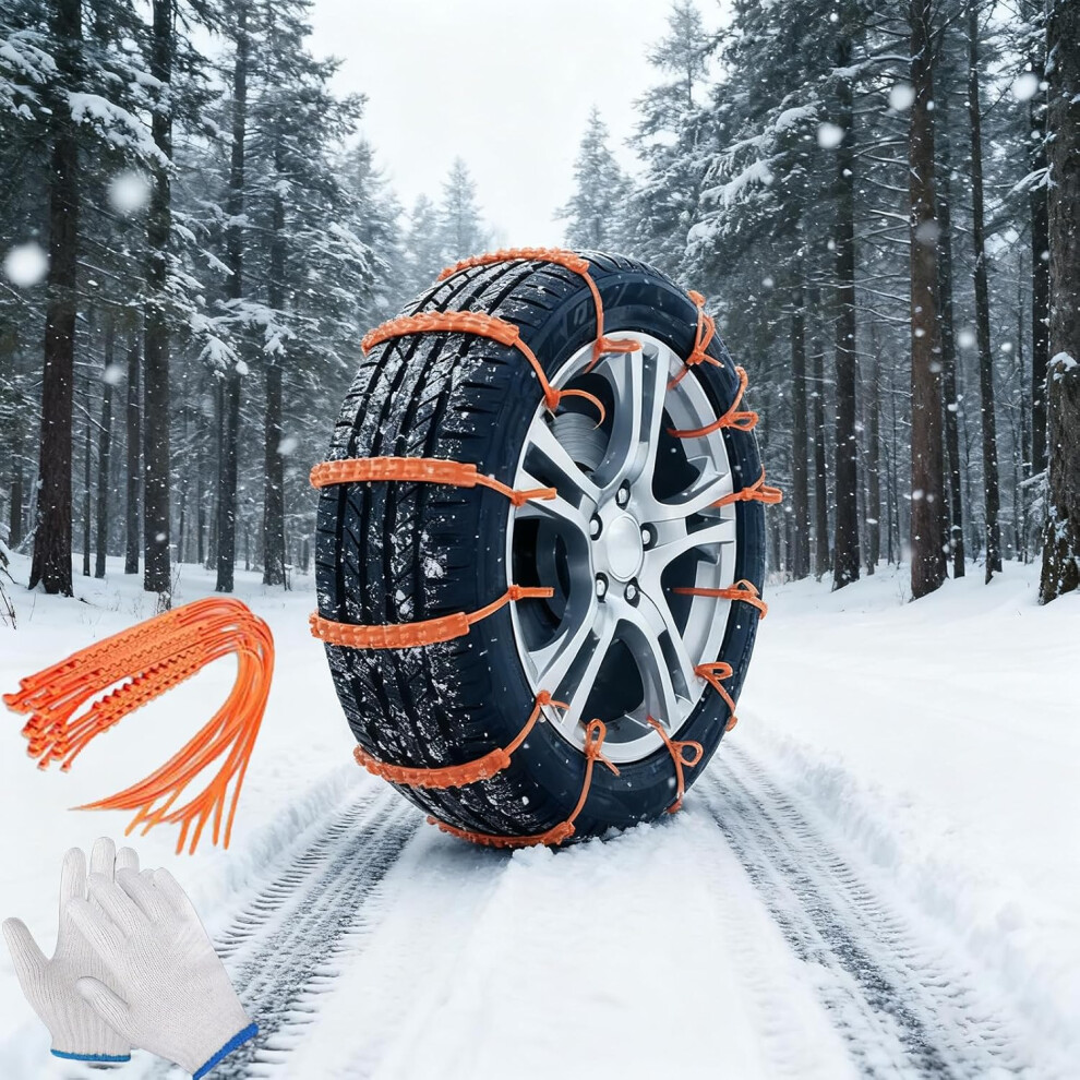 Universal Reusable Anti-Skid Nylon Tire Chains, Snow Emergency Traction For Cars 3233222777987
