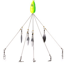 Fishing Lures for Bass and Trout, Alabama Rig Fishing Bait 5 Arm Umbrella Rig with Durable Sturdy Construction, Multiple Lures on Single Cast Design