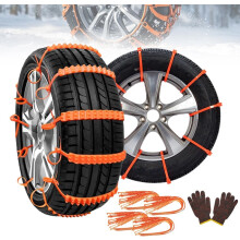Universelle sklisikre kjettinger for snødekk oppgradert - Nødplastkabelstrips for SUV 40