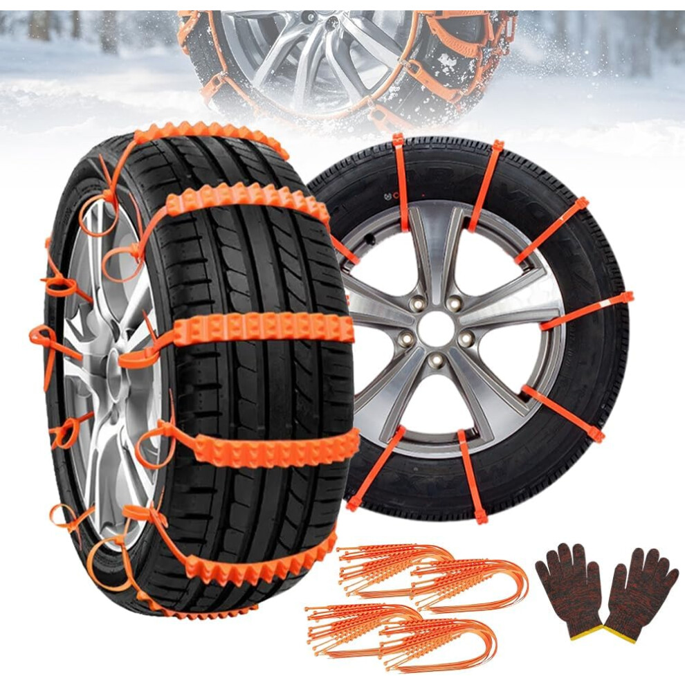Universal Anti-Skid Snow Tire Chains Upgraded - Emergency Plastic Cable Ties For Suv 40 3233222782103