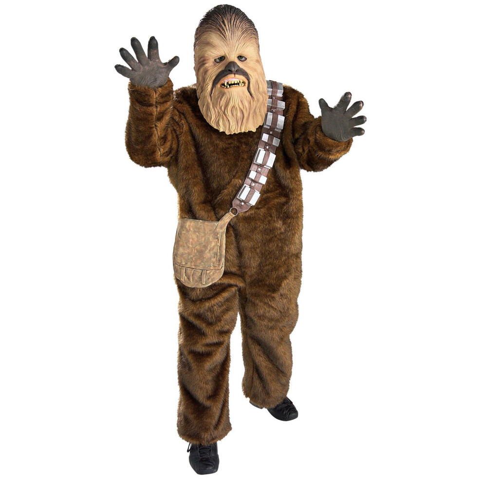 Star Wars (S, ) Childrens/Kids Super Deluxe Chewbacca Costume Brown