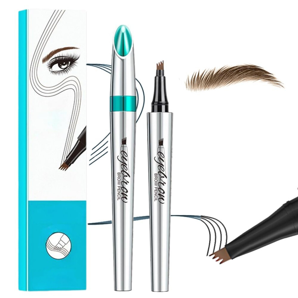 Oimg Upgraded Microblading Eyebrow Pen 3D Waterproof - 4 Tipped Precise Brow Pen Long-Lasting