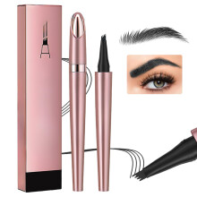 Magisk øjenbrynsblyant 3D vandfast microblading - 4 spidser naturlig langvarig sort
